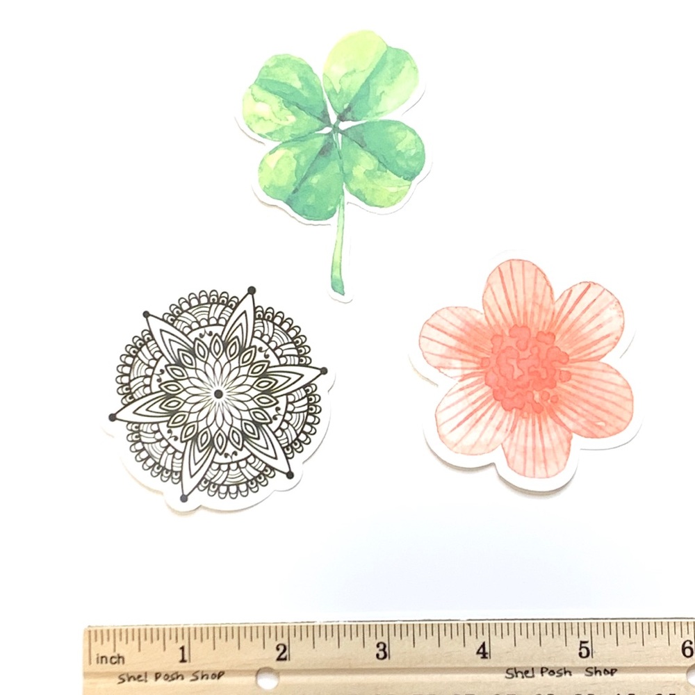 3pcs Flower Sticker Set - Picture 2 of 2
